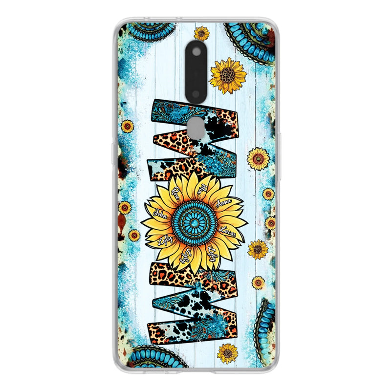 Personalized Mom Sunflower Phone Case - Mother's Day Gift Idea - Up to 8 Kids - Case For Xiaomi/Oppo/Huawei