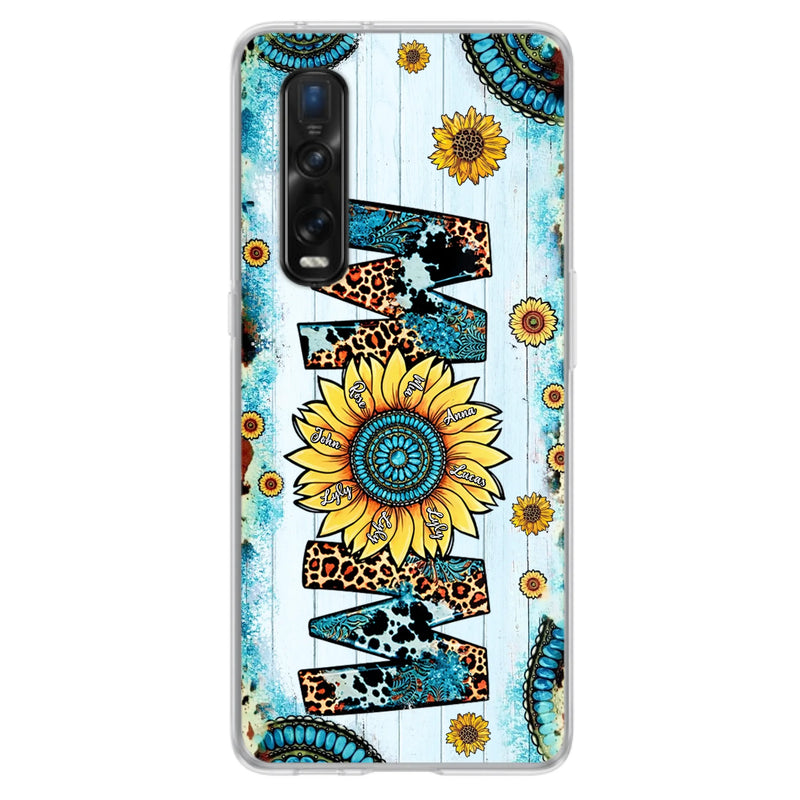 Personalized Mom Sunflower Phone Case - Mother's Day Gift Idea - Up to 8 Kids - Case For Xiaomi/Oppo/Huawei