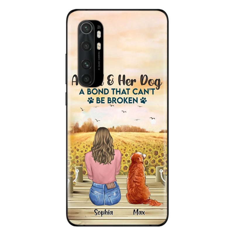 Custom Personalized Dog Mom Phone Case - Gift Idea For Dog Lover - A Girl & Her Dog A Bond That Can't Be Broken - Case For Xiaomi/ Oppo/ Huawei