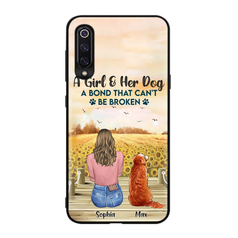 Custom Personalized Dog Mom Phone Case - Gift Idea For Dog Lover - A Girl & Her Dog A Bond That Can't Be Broken - Case For Xiaomi/ Oppo/ Huawei