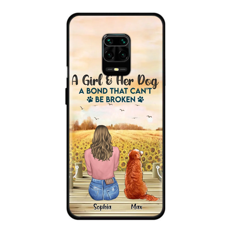 Custom Personalized Dog Mom Phone Case - Gift Idea For Dog Lover - A Girl & Her Dog A Bond That Can't Be Broken - Case For Xiaomi/ Oppo/ Huawei
