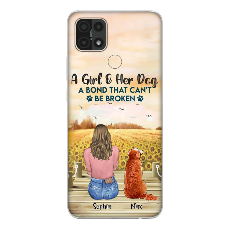 Custom Personalized Dog Mom Phone Case - Gift Idea For Dog Lover - A Girl & Her Dog A Bond That Can't Be Broken - Case For Xiaomi/ Oppo/ Huawei