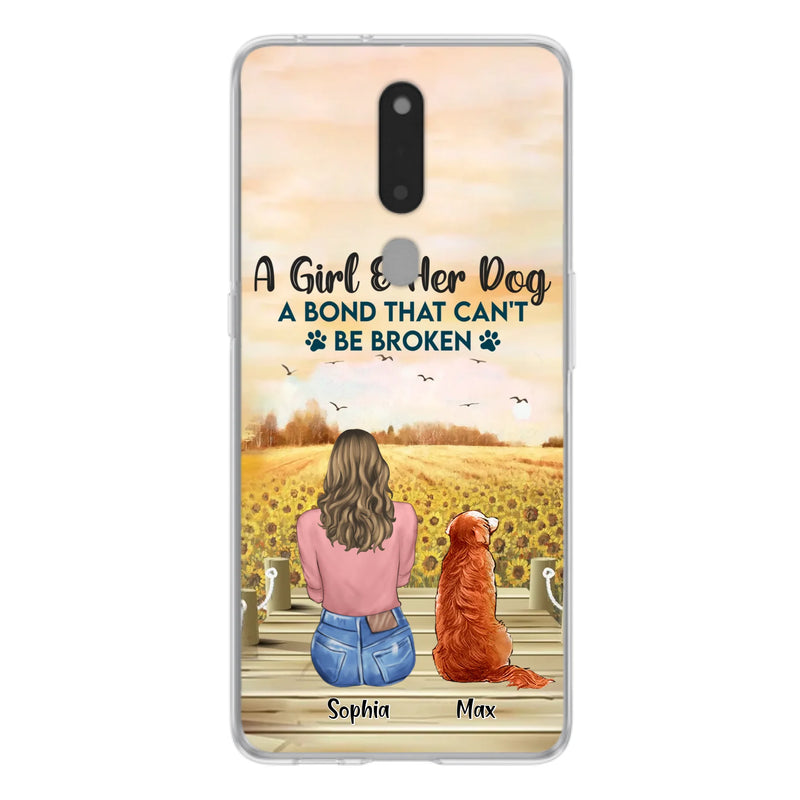 Custom Personalized Dog Mom Phone Case - Gift Idea For Dog Lover - A Girl & Her Dog A Bond That Can't Be Broken - Case For Xiaomi/ Oppo/ Huawei