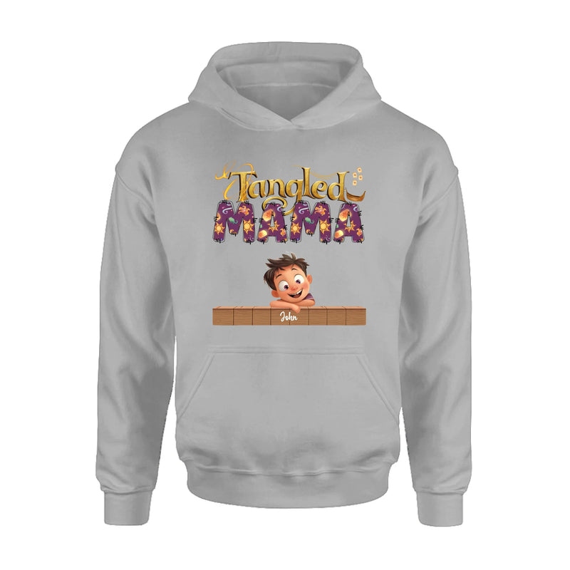 Personalized Tangled Mom T-Shirt/ Long Sleeve/  Sweatshirt/ Hoodie - Mother's Day Gift For Mom