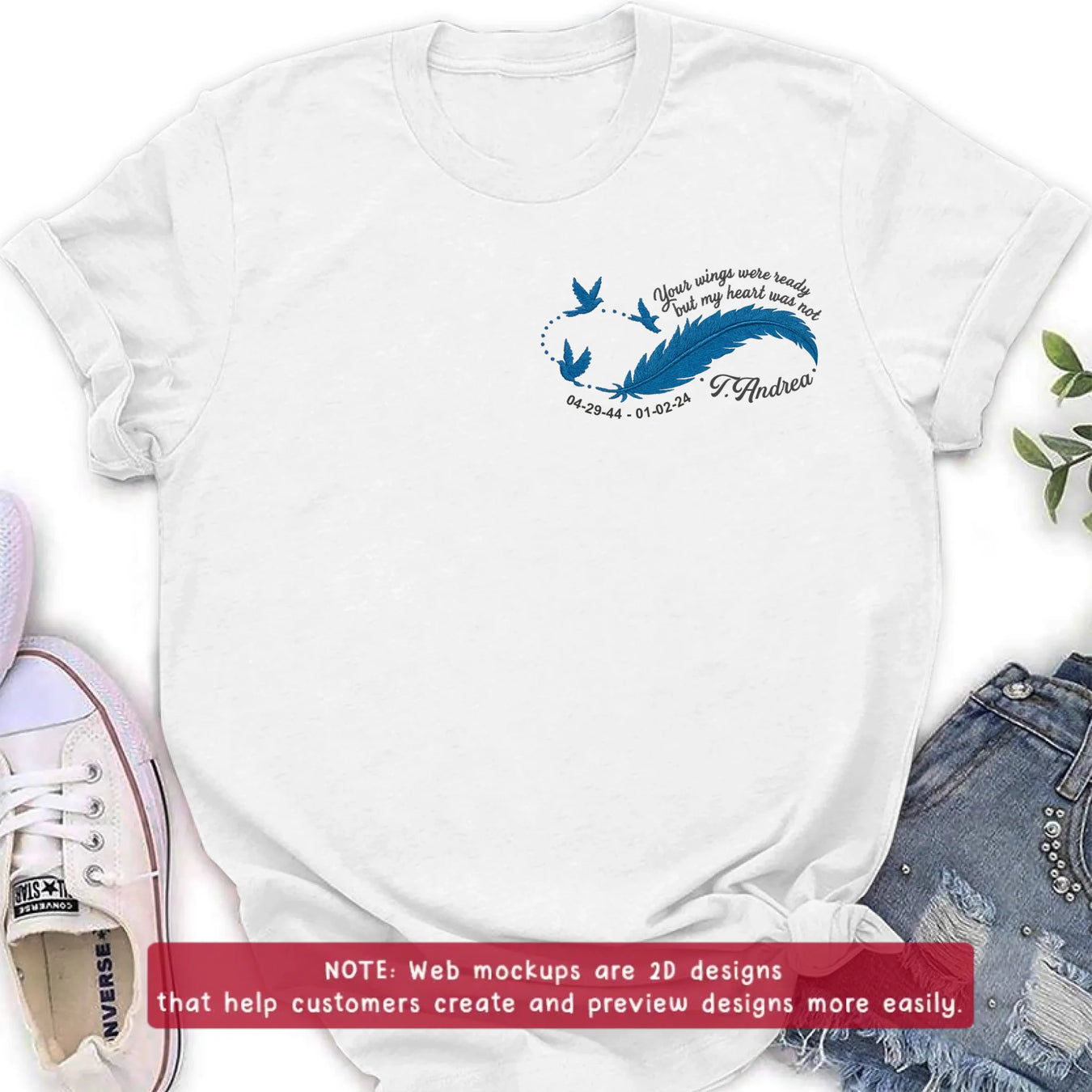 Memorial Embroidered T-shirts