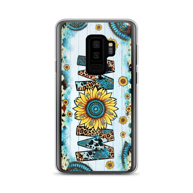 Personalized Mom Sunflower Phone Case - Mother's Day Gift Idea - Up to 8 Kids - Case For iPhone/ Samsung