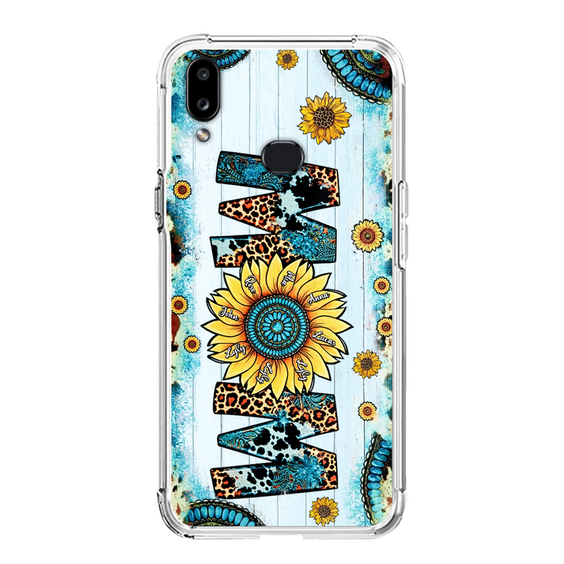 Personalized Mom Sunflower Phone Case - Mother's Day Gift Idea - Up to 8 Kids - Case For iPhone/ Samsung