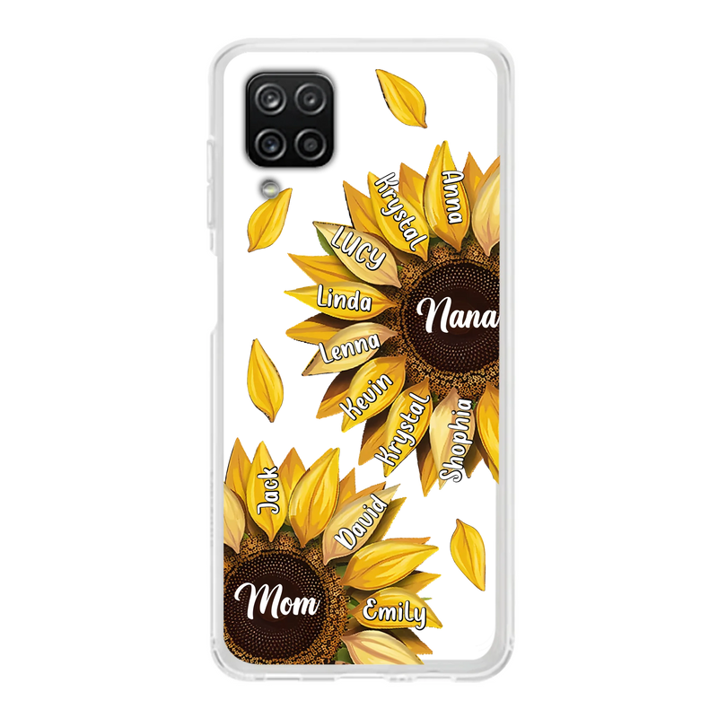 Personalized Sunflower Grandma Phone Case - Up to 11 Kids - Mother's Day Gift Idea for Mom/Grandma -  Case For iPhone/Samsung