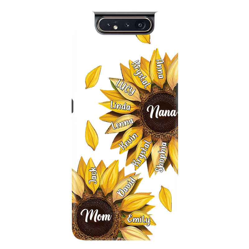 Personalized Sunflower Grandma Phone Case - Up to 11 Kids - Mother's Day Gift Idea for Mom/Grandma -  Case For iPhone/Samsung