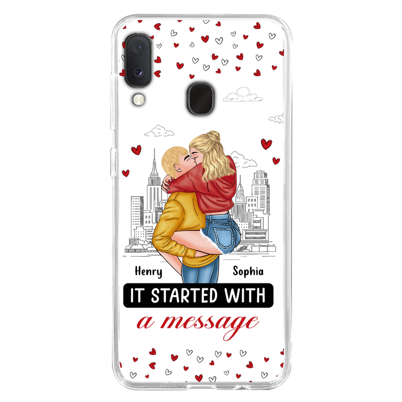 Custom Personalized Couple Phone Case For iPhone/ Samsung - Gift Idea For Couple - It Started With A Message