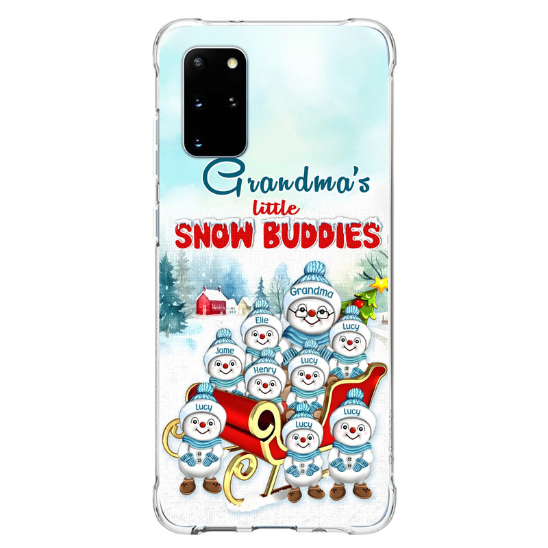 Personalized Grandma Phone Case - Christmas Gift Idea For Grandma - Up to 8 Grandkids - Case For iPhone/ Samsung - Grandma's Little Snow Buddies