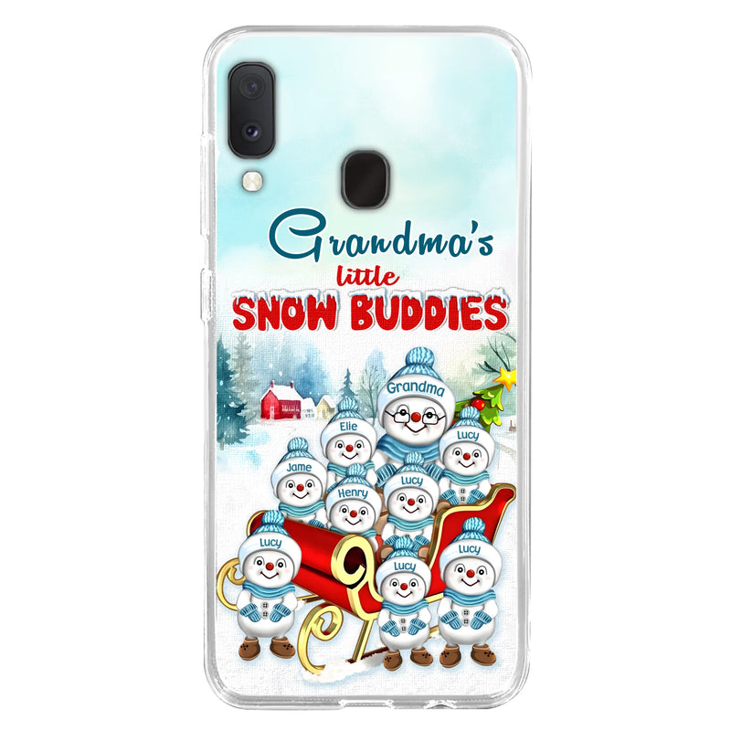 Personalized Grandma Phone Case - Christmas Gift Idea For Grandma - Up to 8 Grandkids - Case For iPhone/ Samsung - Grandma's Little Snow Buddies