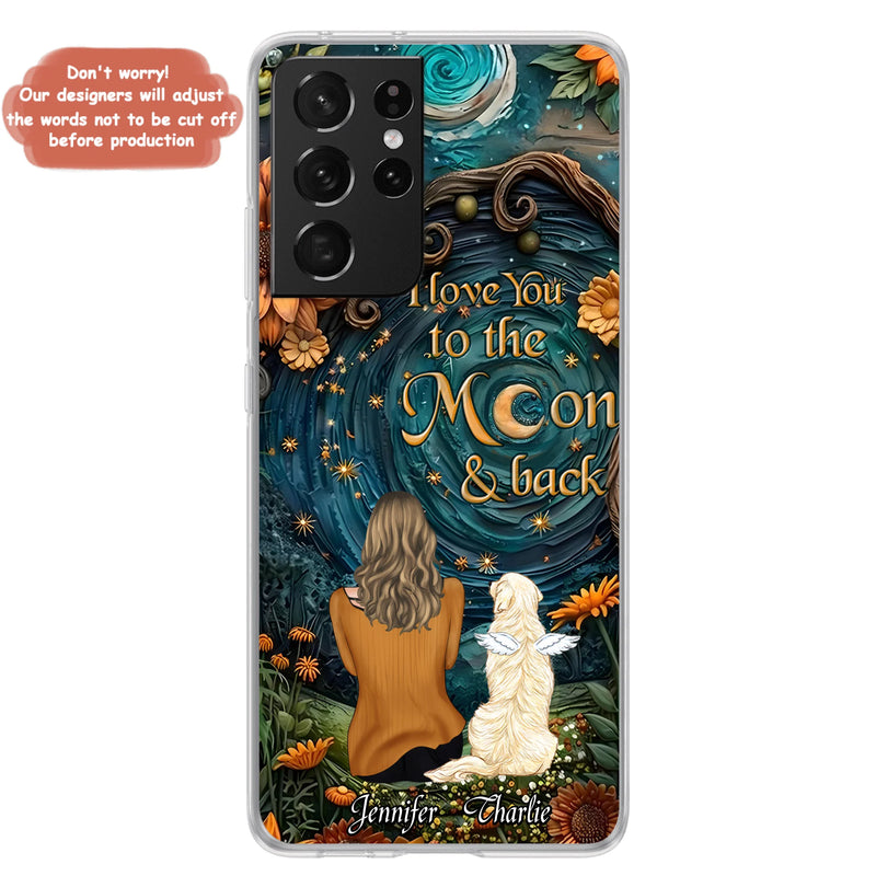 Custom Personalized Galaxy Night Phone Case - Gift Idea For Pet Owner - Case For iPhon/ Samsung - I Love You To The Moon & Back