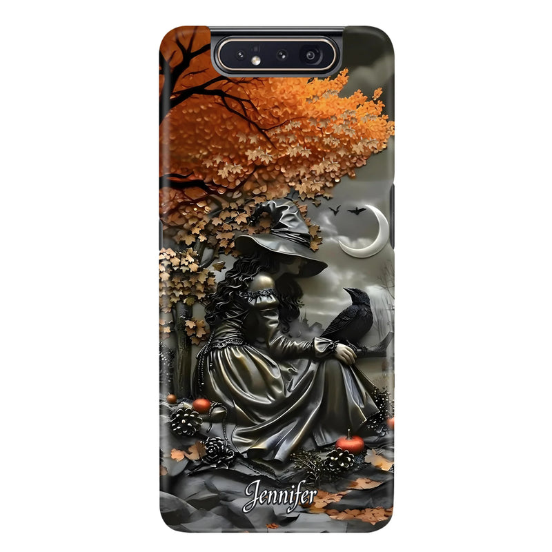 Custom Personalized Witch Phone Case - Halloween/ Birthday Gift Idea For Yourself, Women, Witch Lovers - Case For iPhone/ Samsung