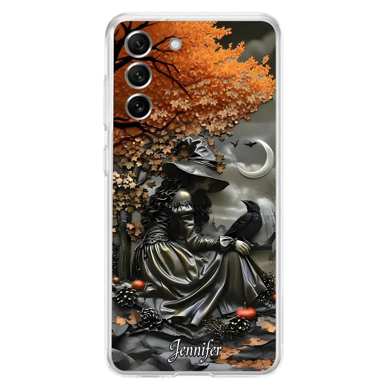 Custom Personalized Witch Phone Case - Halloween/ Birthday Gift Idea For Yourself, Women, Witch Lovers - Case For iPhone/ Samsung