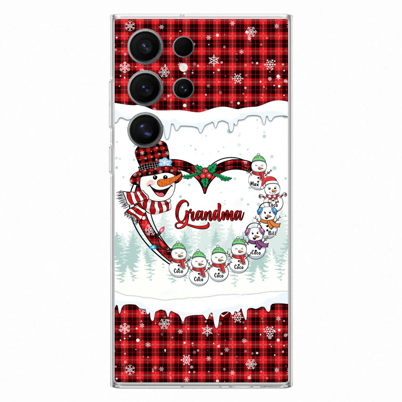 Personalized Christmas Grandma Children Phone Case - Gift For Grandma/Mom - Up to 8 Kids - Case For iPhone/Samsung