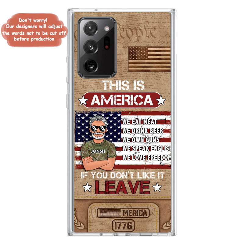 Custom Personalized Veteran Phone Case - Gift Idea For Veteran/ Daughter - This Is America - Case For iPhone/ Samsung