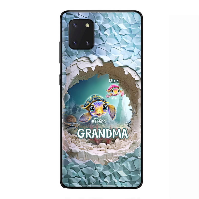 Personalized Turtle Phone Case - Up to 10 Kids - Mother's Day Gift Idea For Grandma - Case for iPhone/Samsung