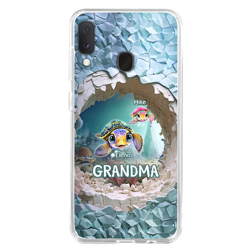 Personalized Turtle Phone Case - Up to 10 Kids - Mother's Day Gift Idea For Grandma - Case for iPhone/Samsung