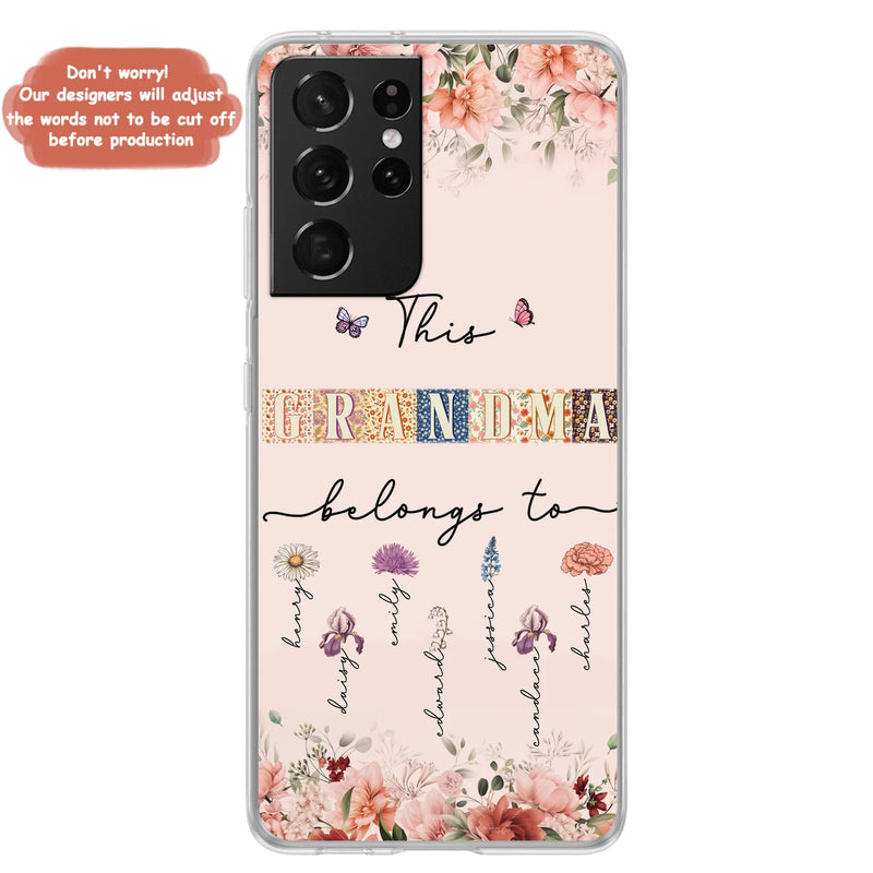 Personalized Grandma/Mom Phone Case - Up to 7 Kids - Mother's Day Gift Idea for Grandma/Mom - Case for iPhone/Samsung