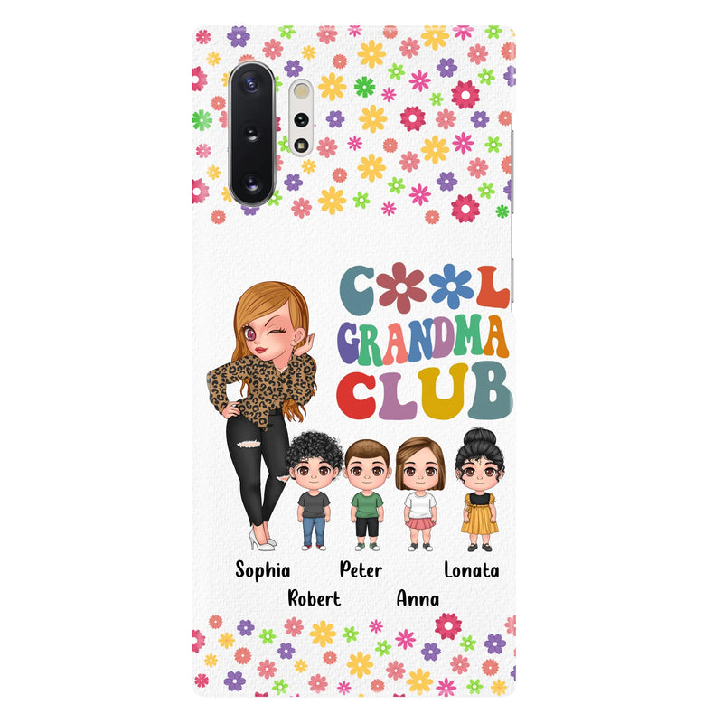 Personalized Cool Grandma Phone Case - Gift Idea For Grandma - Up to 4 Kids - Cases For iPhone/Samsung