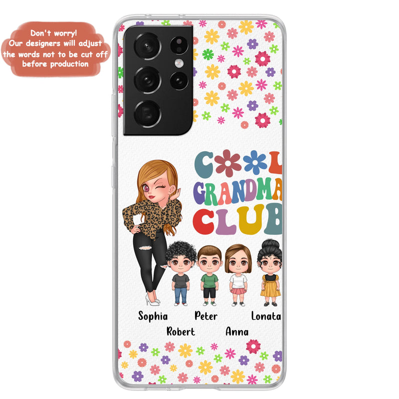 Personalized Cool Grandma Phone Case - Gift Idea For Grandma - Up to 4 Kids - Cases For iPhone/Samsung