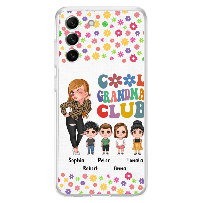 Personalized Cool Grandma Phone Case - Gift Idea For Grandma - Up to 4 Kids - Cases For iPhone/Samsung