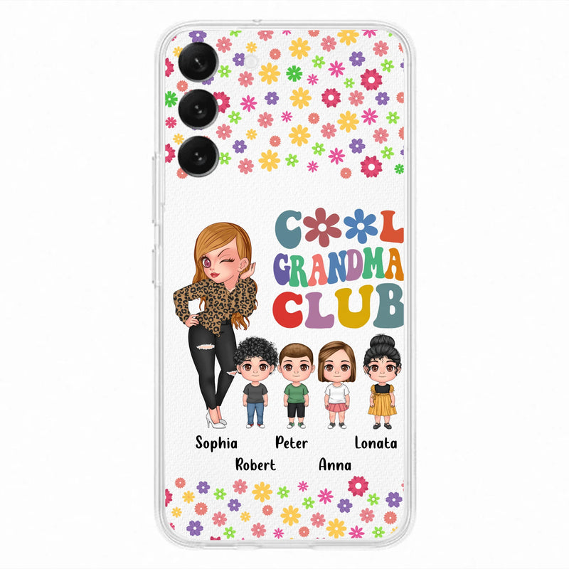 Personalized Cool Grandma Phone Case - Gift Idea For Grandma - Up to 4 Kids - Cases For iPhone/Samsung