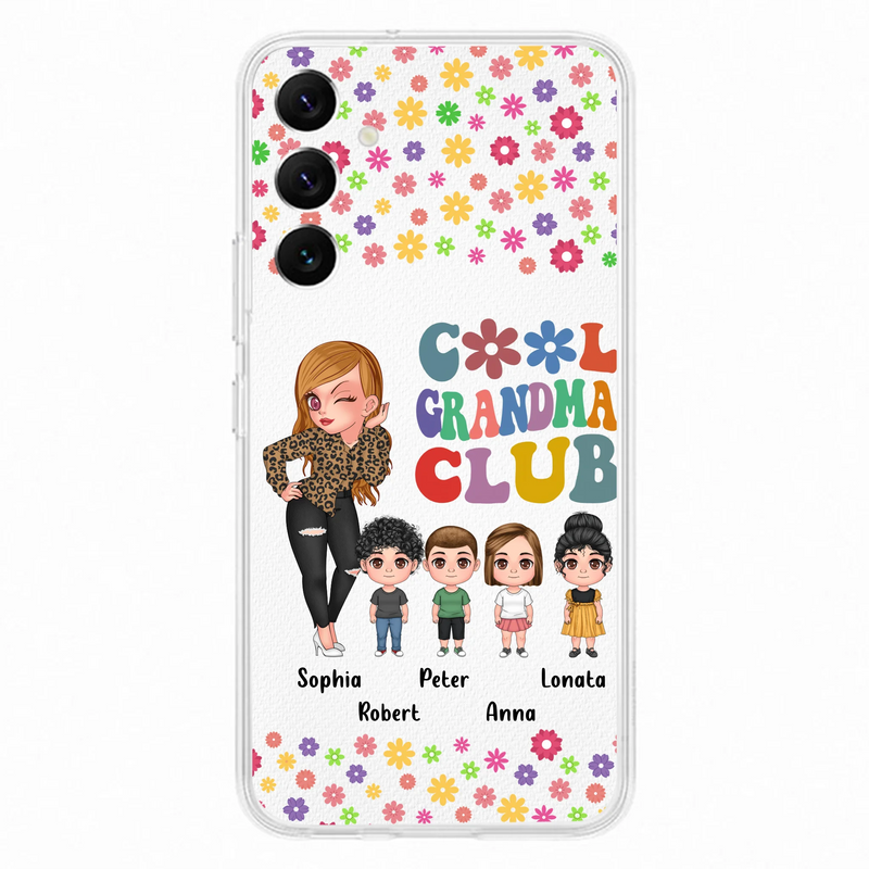 Personalized Cool Grandma Phone Case - Gift Idea For Grandma - Up to 4 Kids - Cases For iPhone/Samsung