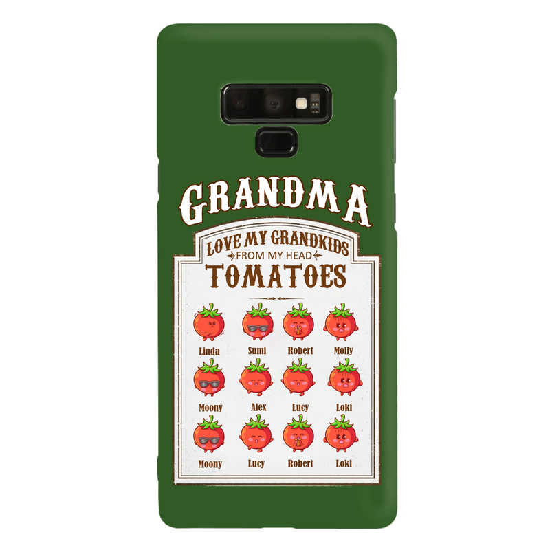 Personalized Grandma Tomatoes Phone Case - Gift Idea For Mother's Day/Grandma - Up to 12 Tomatoes - Case For iPhone/Samsung
