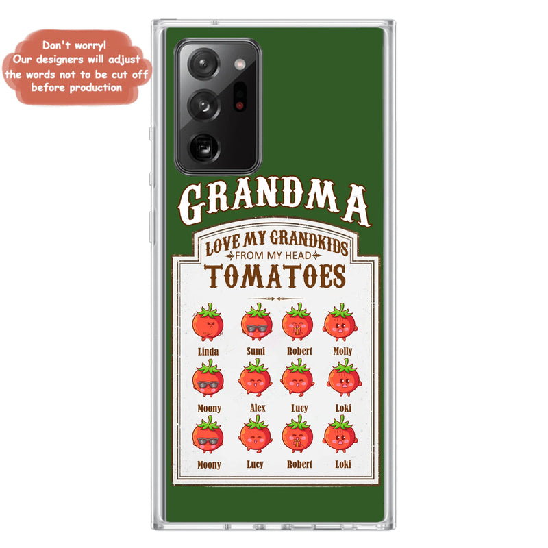 Personalized Grandma Tomatoes Phone Case - Gift Idea For Mother's Day/Grandma - Up to 12 Tomatoes - Case For iPhone/Samsung