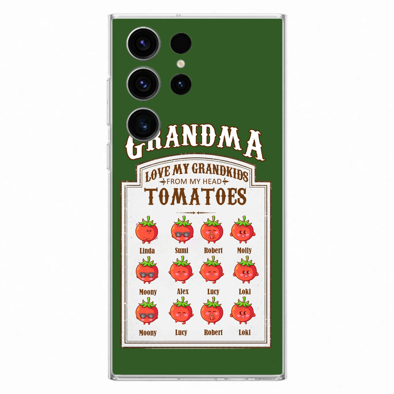 Personalized Grandma Tomatoes Phone Case - Gift Idea For Mother's Day/Grandma - Up to 12 Tomatoes - Case For iPhone/Samsung