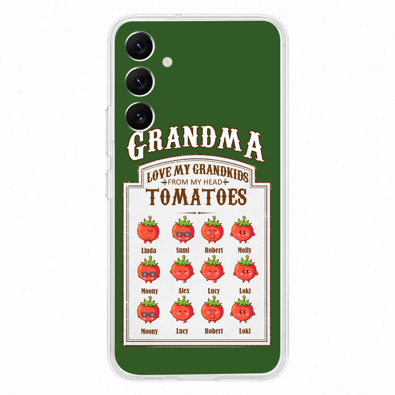 Personalized Grandma Tomatoes Phone Case - Gift Idea For Mother's Day/Grandma - Up to 12 Tomatoes - Case For iPhone/Samsung