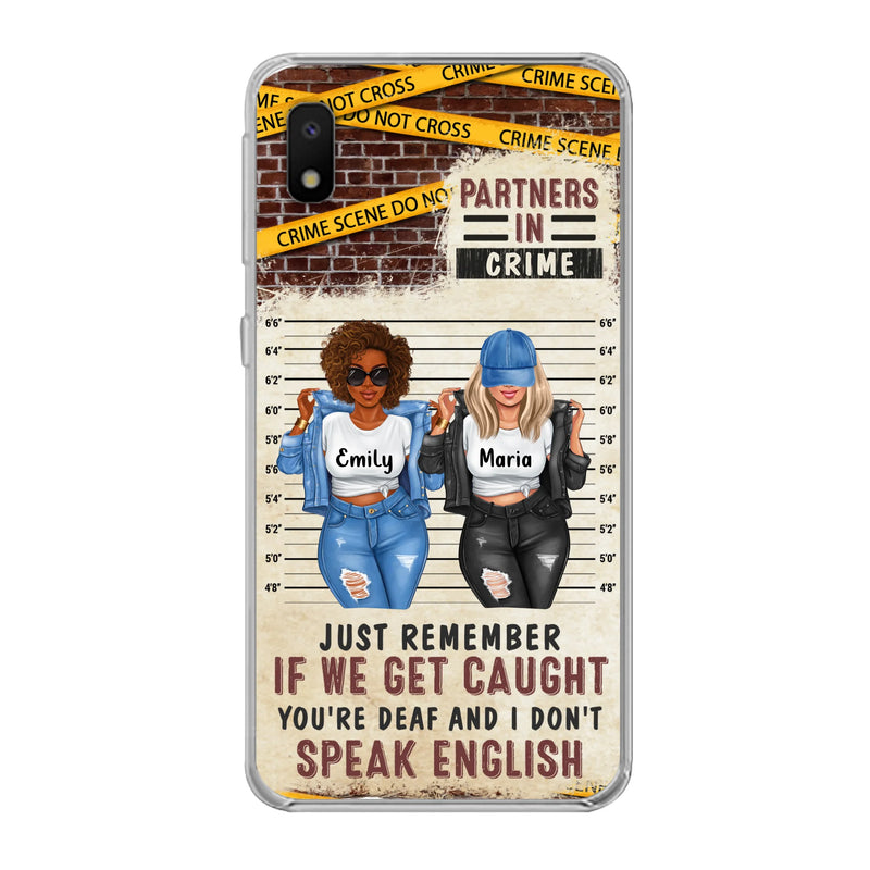 Personalized Bestie Phone Case - Gift Idea For Bestie/Sister - Up to 3 Girls - Partners In Crime - Case For iPhone And Samsung