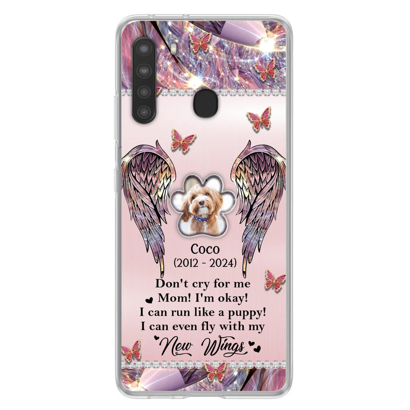 Personalized Memorial Phone Case - Upload Photo - Memorial Gift Idea For Dog Lover - Don't Cry For Me - Case For iPhone/Samsung