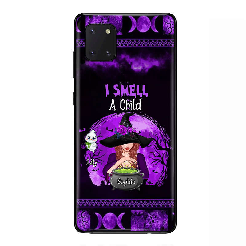 Personalized Witch Phone Case - Up to 10 Children - Halloween Gift Idea for Family - I Smell Children - Case for iPhone/Samsung