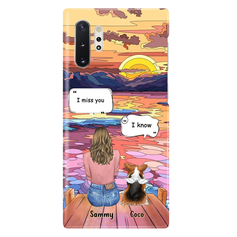 Personalized Memorial Pet Phone Case - Up to 3 Pets - Memorial Gift Idea For Dog/Cat/Rabbits Owners - Case for iPhone/Samsung  - I Miss You