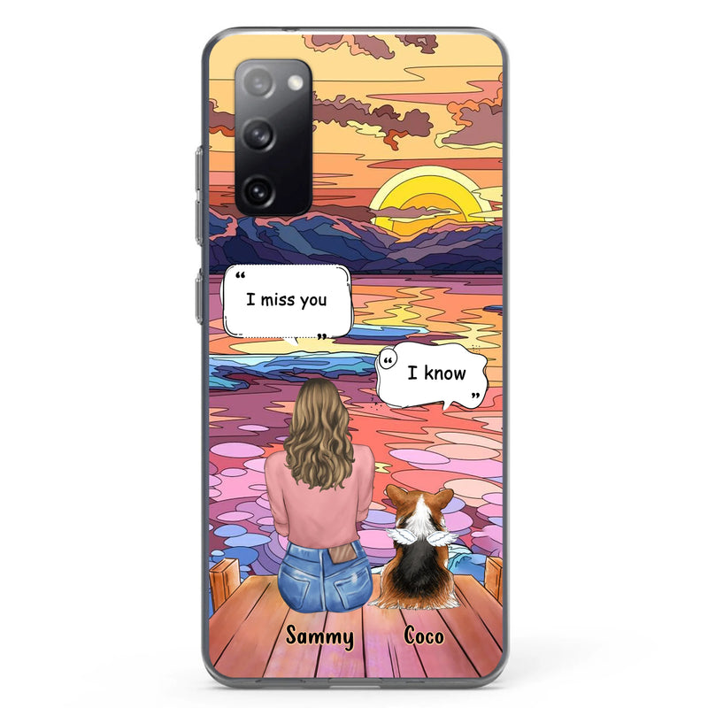 Personalized Memorial Pet Phone Case - Up to 3 Pets - Memorial Gift Idea For Dog/Cat/Rabbits Owners - Case for iPhone/Samsung  - I Miss You