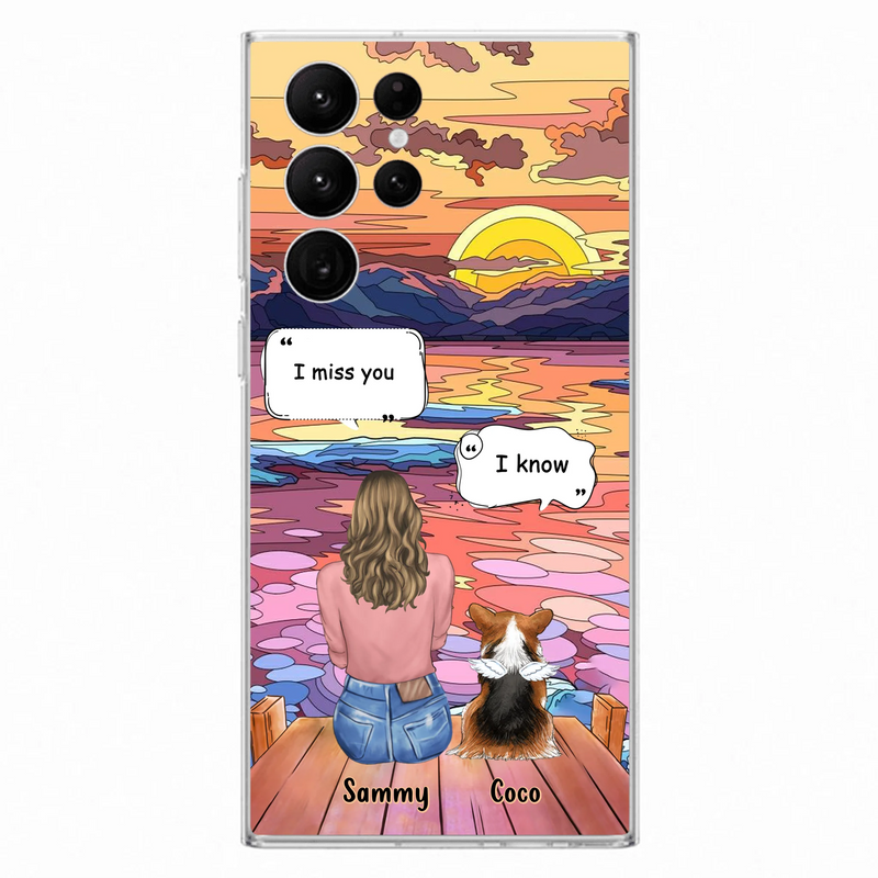 Personalized Memorial Pet Phone Case - Up to 3 Pets - Memorial Gift Idea For Dog/Cat/Rabbits Owners - Case for iPhone/Samsung  - I Miss You