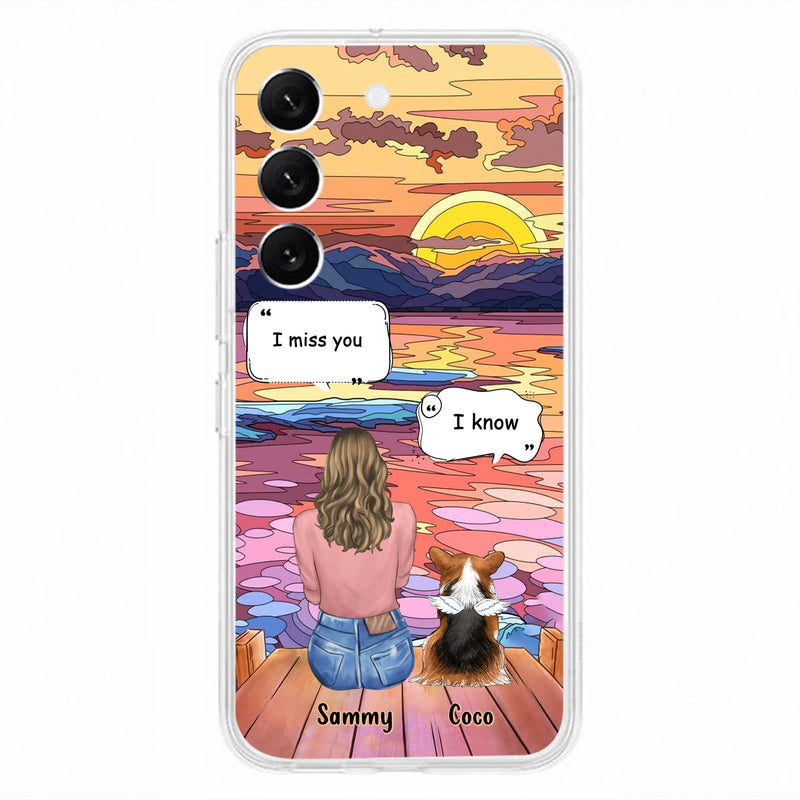 Personalized Memorial Pet Phone Case - Up to 3 Pets - Memorial Gift Idea For Dog/Cat/Rabbits Owners - Case for iPhone/Samsung  - I Miss You