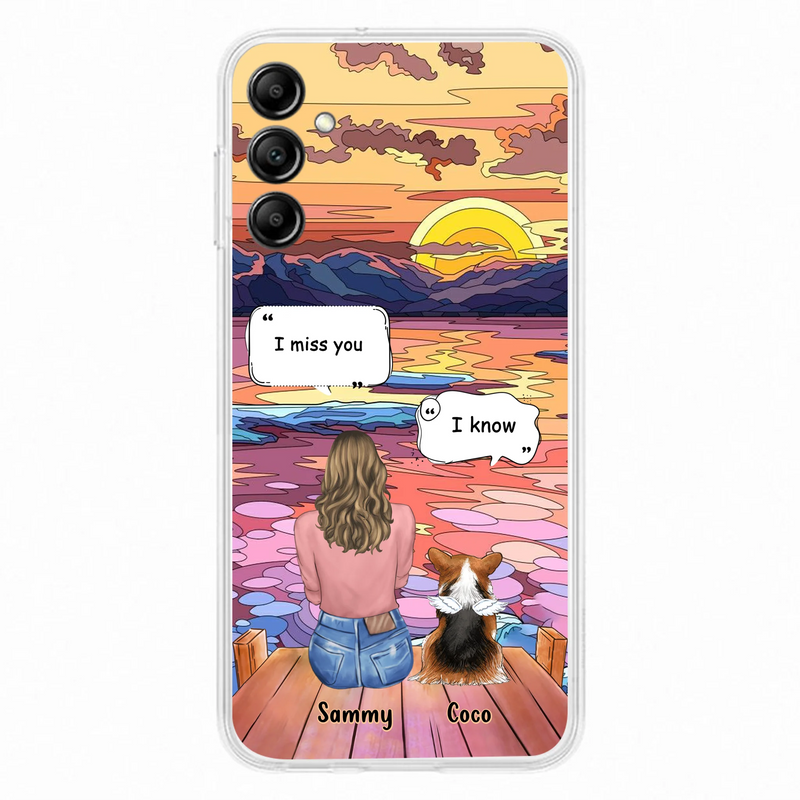 Personalized Memorial Pet Phone Case - Up to 3 Pets - Memorial Gift Idea For Dog/Cat/Rabbits Owners - Case for iPhone/Samsung  - I Miss You