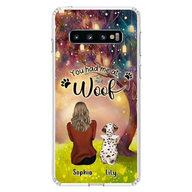 Personalized Memorial Dog Mom Phone Case - Up to 3 Dogs - Memorial Gift Idea for Dog Lovers - You Had Me At Woof
