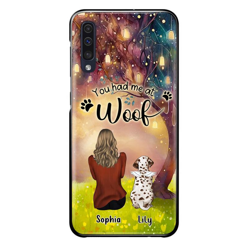 Personalized Memorial Dog Mom Phone Case - Up to 3 Dogs - Memorial Gift Idea for Dog Lovers - You Had Me At Woof