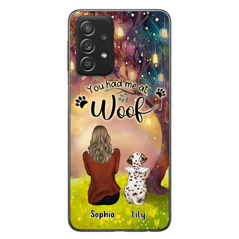 Personalized Memorial Dog Mom Phone Case - Up to 3 Dogs - Memorial Gift Idea for Dog Lovers - You Had Me At Woof
