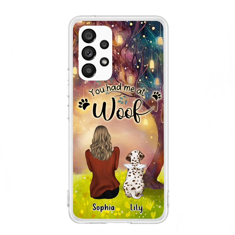 Personalized Memorial Dog Mom Phone Case - Up to 3 Dogs - Memorial Gift Idea for Dog Lovers - You Had Me At Woof