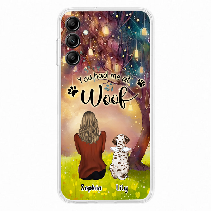 Personalized Memorial Dog Mom Phone Case - Up to 3 Dogs - Memorial Gift Idea for Dog Lovers - You Had Me At Woof
