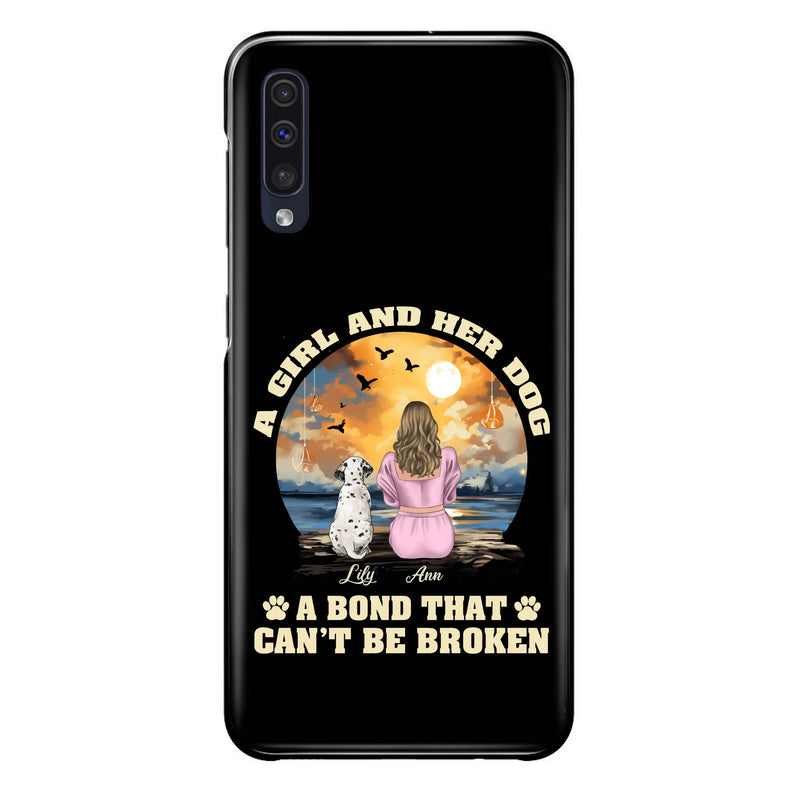 Personalized Dog Mom Phone Case - Up to 4 Dogs - Gift Idea for Dog Owners - Case For iPhone/Samsung - A Girl And Her Dog A Bond That Can't Be Broken