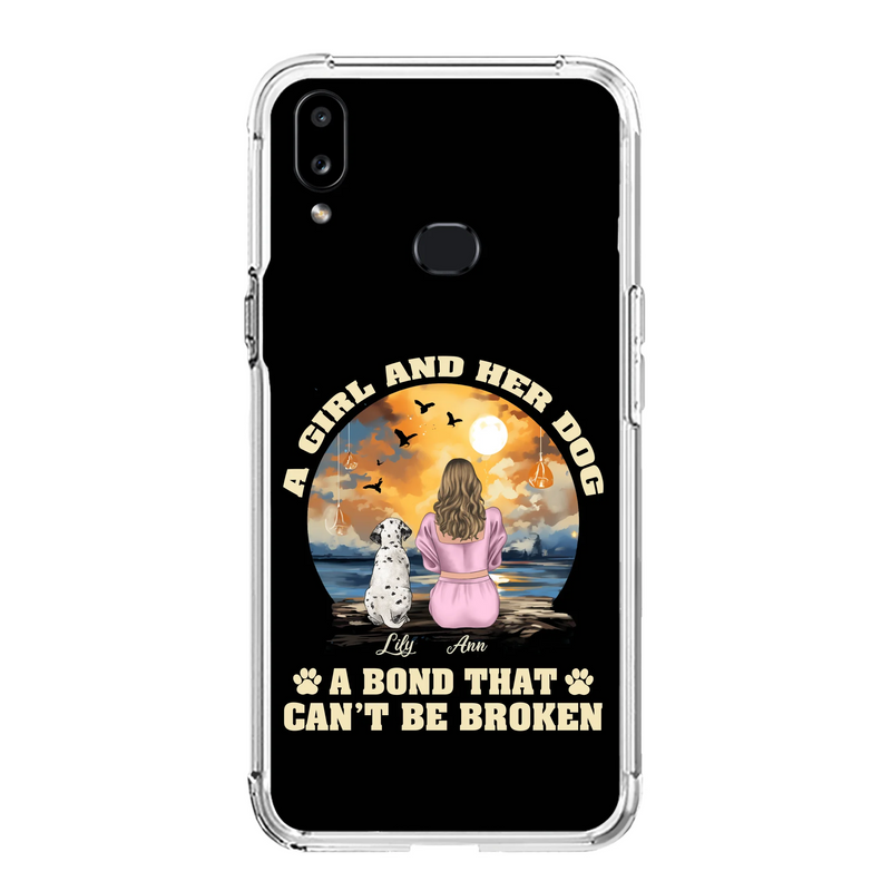 Personalized Dog Mom Phone Case - Up to 4 Dogs - Gift Idea for Dog Owners - Case For iPhone/Samsung - A Girl And Her Dog A Bond That Can't Be Broken