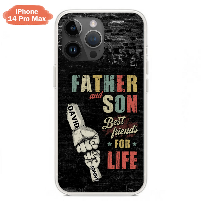 Personalized Father Phone Case - Up to 5 Children - Father's Day Gift Idea from Sons/Daughters - Father And Son/Daughter Best Friends For Life - Case for iPhone/Samsung