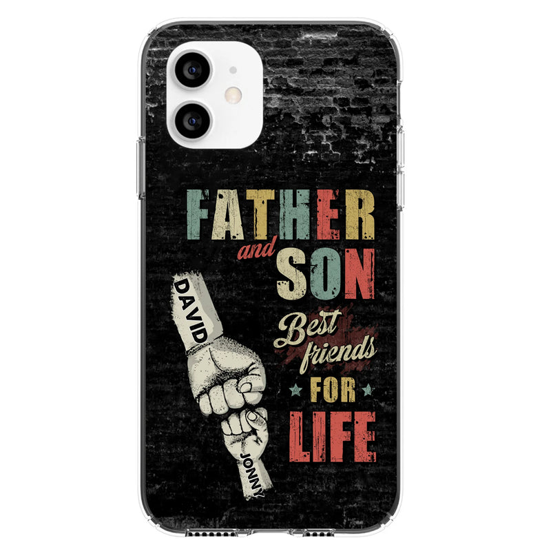 Personalized Father Phone Case - Up to 5 Children - Father's Day Gift Idea from Sons/Daughters - Father And Son/Daughter Best Friends For Life - Case for iPhone/Samsung